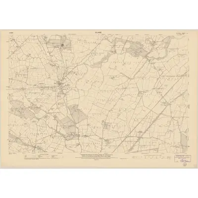 1939 Map of Kildare - Sheet 14, 1953 Print