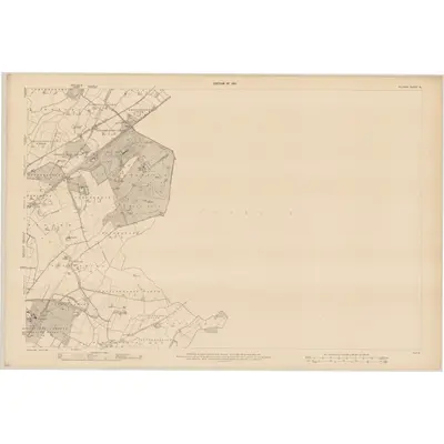 1908 Map of Kildare - Sheet 15, 1911 Print