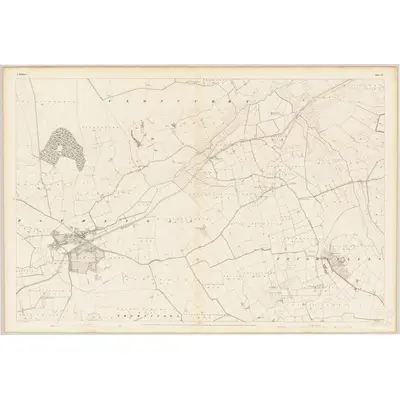 1837 Map of Kildare - Sheet 17, 1839 Print