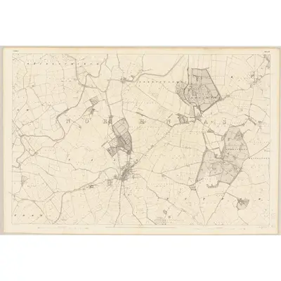 1837 Map of Kildare - Sheet 19, 1839 Print