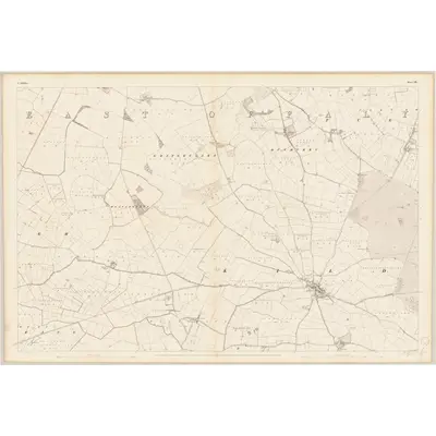 1837 Map of Kildare - Sheet 22, 1839 Print