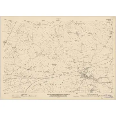 1939 Map of Kildare - Sheet 22, 1952 Print