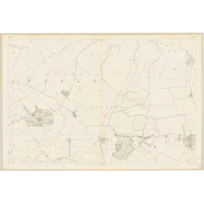 1837 Map of Kildare - Sheet 27, 1839 Print