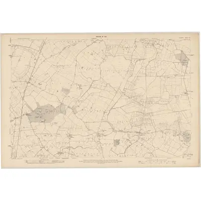 1908 Map of Kildare - Sheet 27, 1910 Print