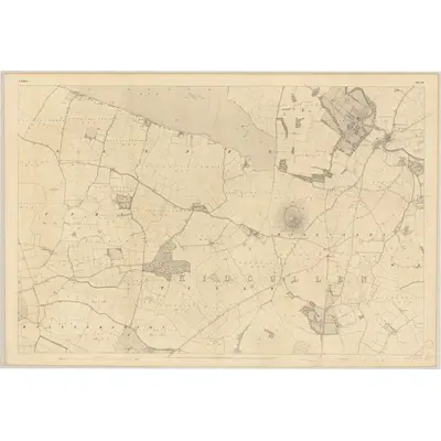 1837 Map of Kildare - Sheet 28, 1839 Print