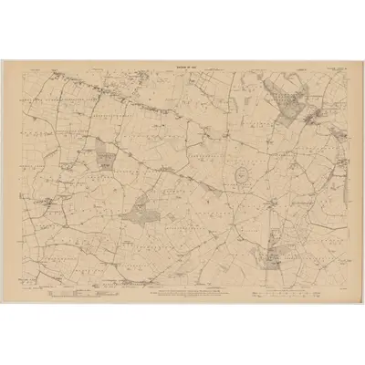 1908 Map of Kildare - Sheet 28, 1910 Print