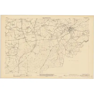 1940 Map of Kildare - Sheet 29, 1954 Print