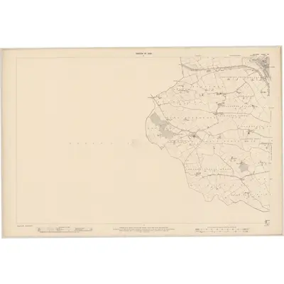 1908 Map of Kildare - Sheet 34, 1909 Print