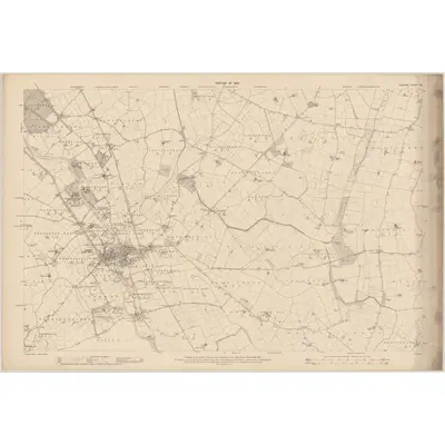 1908 Map of Kildare - Sheet 35, 1910 Print