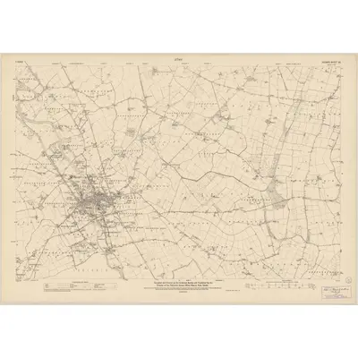 1939 Map of Kildare - Sheet 35, 1954 Print