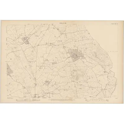 1908 Map of Kildare - Sheet 38, 1909 Print