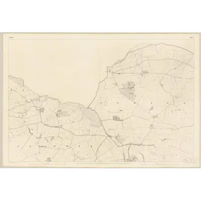 1838 Map of Kildare - Sheet 4, 1839 Print