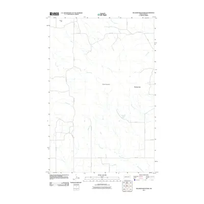 2011 Map of Killdeer Mountains, 2011 Print