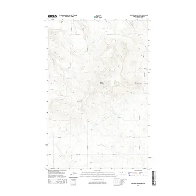 2014 Map of Killdeer Mountains, 2014 Print