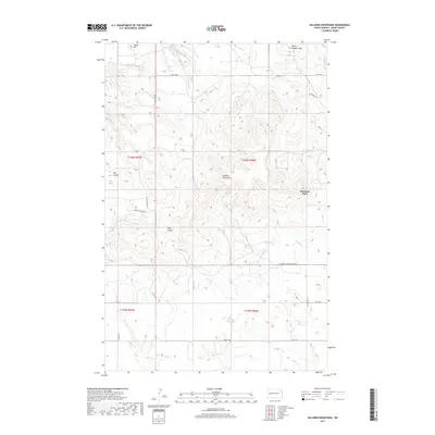 2017 Map of Killdeer Mountains, 2017 Print