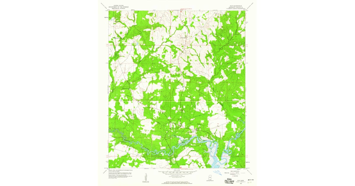 1959 Map of Kiln, Diamondhead, MS — High-Res | Pastmaps