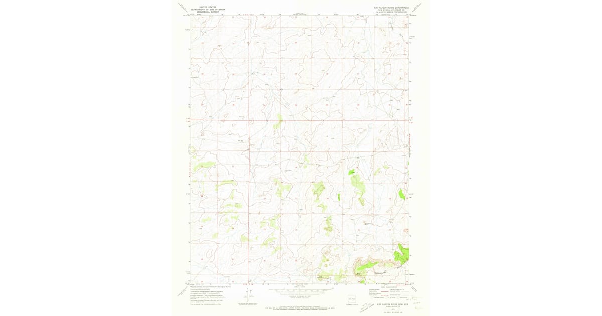 Historical Clearing Kin Kin Map 1970 Map of Kin Nahzin Ruins, McKinley County, NM — High-Res | Pastmaps
