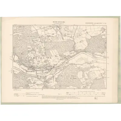 1901 Map of Kincardineshire Sheet IX.NW, 1904 Print