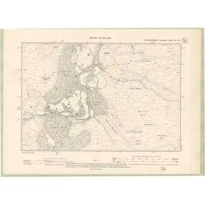1901 Map of Kincardineshire Sheet XIII.SE, 1904 Print