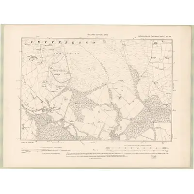 1902 Map of Kincardineshire Sheet XV.NE, 1904 Print