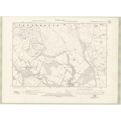 1923 Map of Kincardineshire Sheet XV.NE, 1927 Print
