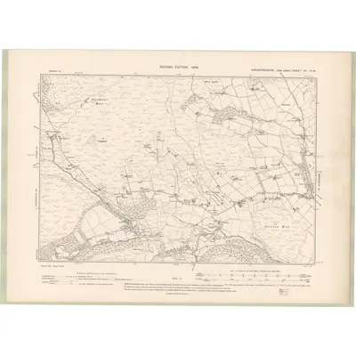 1902 Map of Kincardineshire Sheet XV.NW, 1904 Print