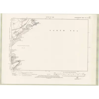 1923 Map of Kincardineshire Sheet XVI.SW, 1928 Print