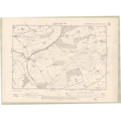 1902 Map of Kincardineshire Sheet XX.NW, 1904 Print