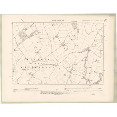 1901 Map of Kincardineshire Sheet XX.SE, 1904 Print