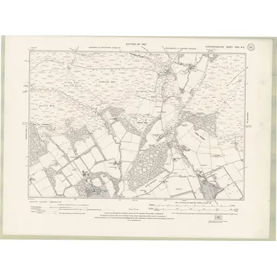 1922 Map of Kincardineshire Sheet XXIII.NE, 1927 Print