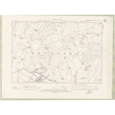 1923 Map of Kincardineshire Sheet XXV.NW, 1928 Print