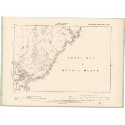 1902 Map of Kincardineshire Sheet XXV.SE, 1904 Print