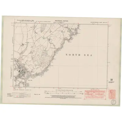 1938 Map of Kincardineshire Sheet XXV.SE, 1950 Print