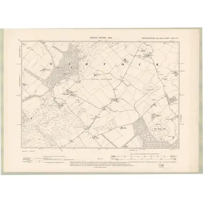 1901 Map of Kincardineshire Sheet XXVII.NE, 1904 Print