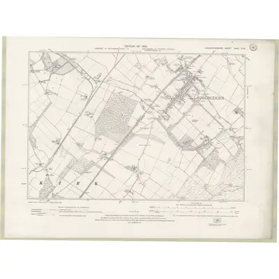 1923 Map of Kincardineshire Sheet XXVII.NW, 1928 Print