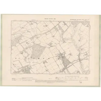 1901 Map of Kincardineshire Sheet XXVII.SE, 1904 Print