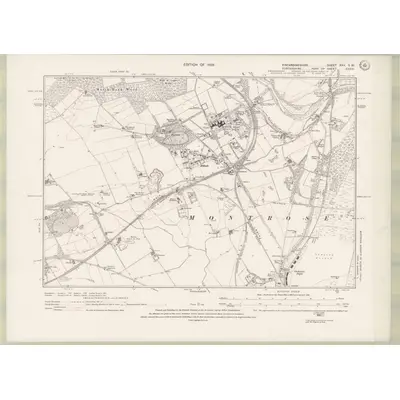 1922 Map of Kincardineshire Sheet XXX.SW, 1928 Print