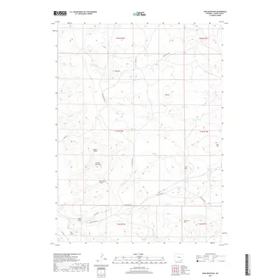 2017 Map of King Mountain, 2017 Print