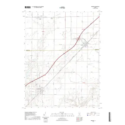2018 Map of Kinmundy, 2018 Print