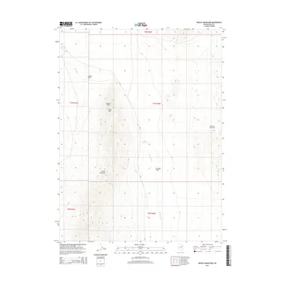 2015 Map of Kinsley Mountains, 2015 Print