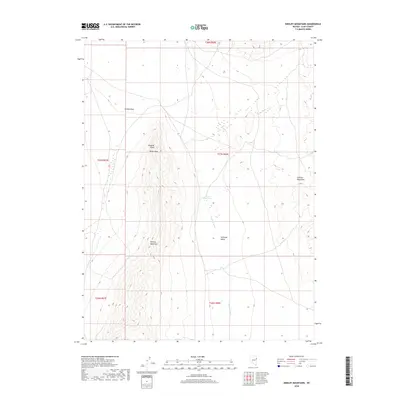 2018 Map of Kinsley Mountains, 2018 Print