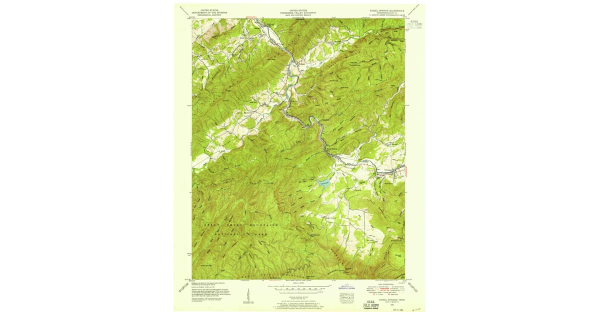1950s Maps of Lawson Crossroad - Kinzel Springs Blount County Tn Usgs Topo 1953 P1955 Og 1200x630