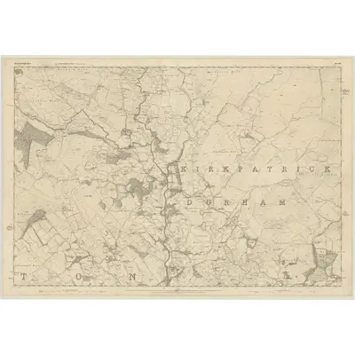 1850 Map of Kirkcudbrightshire, Sheet 25, 1854 Print