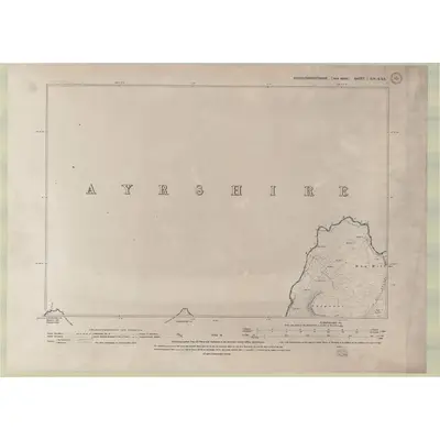 1893 Map of Kirkcudbrightshire Sheet I.SW & SE, 1895 Print
