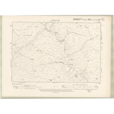 1907 Map of Kirkcudbrightshire Sheet IX.NW, 1910 Print