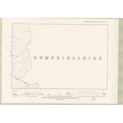 1893 Map of Kirkcudbrightshire Sheet IX.SW, 1895 Print