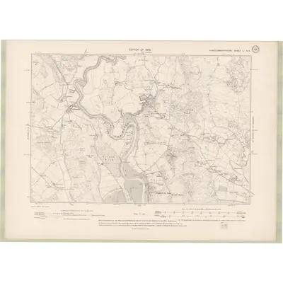 1907 Map of Kirkcudbrightshire Sheet L.NE, 1909 Print