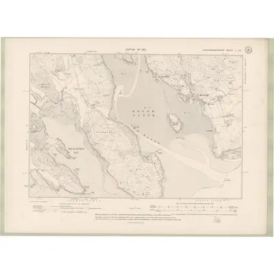 1907 Map of Kirkcudbrightshire Sheet L.SE, 1910 Print