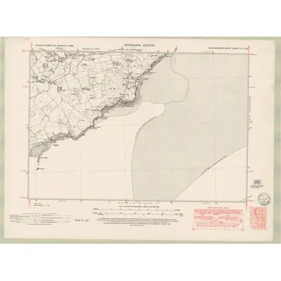 1946 Map of Kirkcudbrightshire Sheet LI.SW, 1950 Print