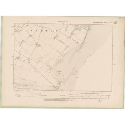 1907 Map of Kirkcudbrightshire Sheet LII.NW, 1909 Print
